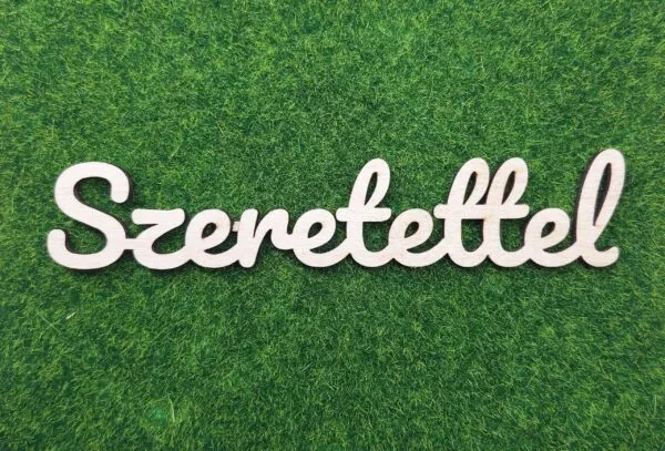 Szeretettel felirat 2